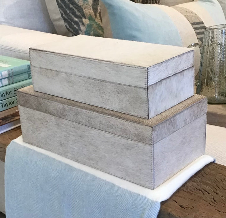 Hair on Hide Leather Box - Large