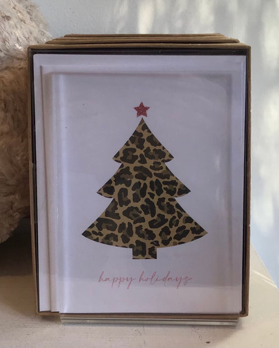 Holiday Card Box - Leopard Tree