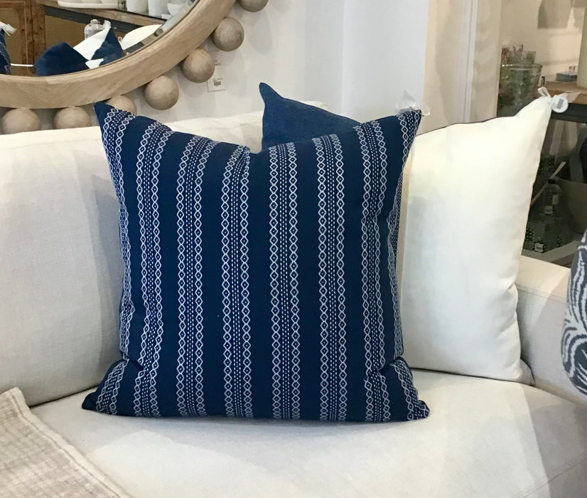Navy With White Pillow