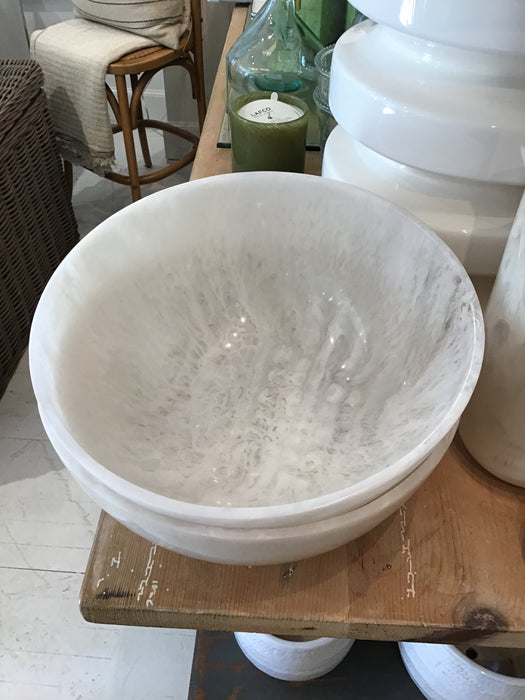 White Resin Bowl