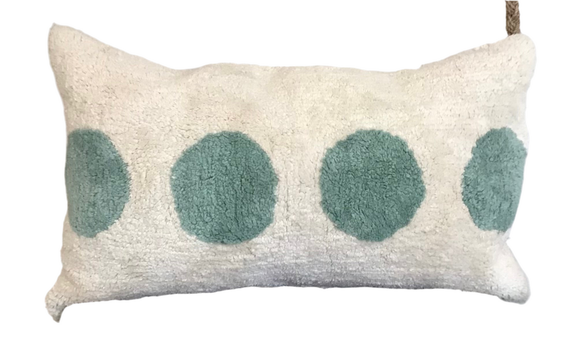 Lumbar with Turquoise Dots
