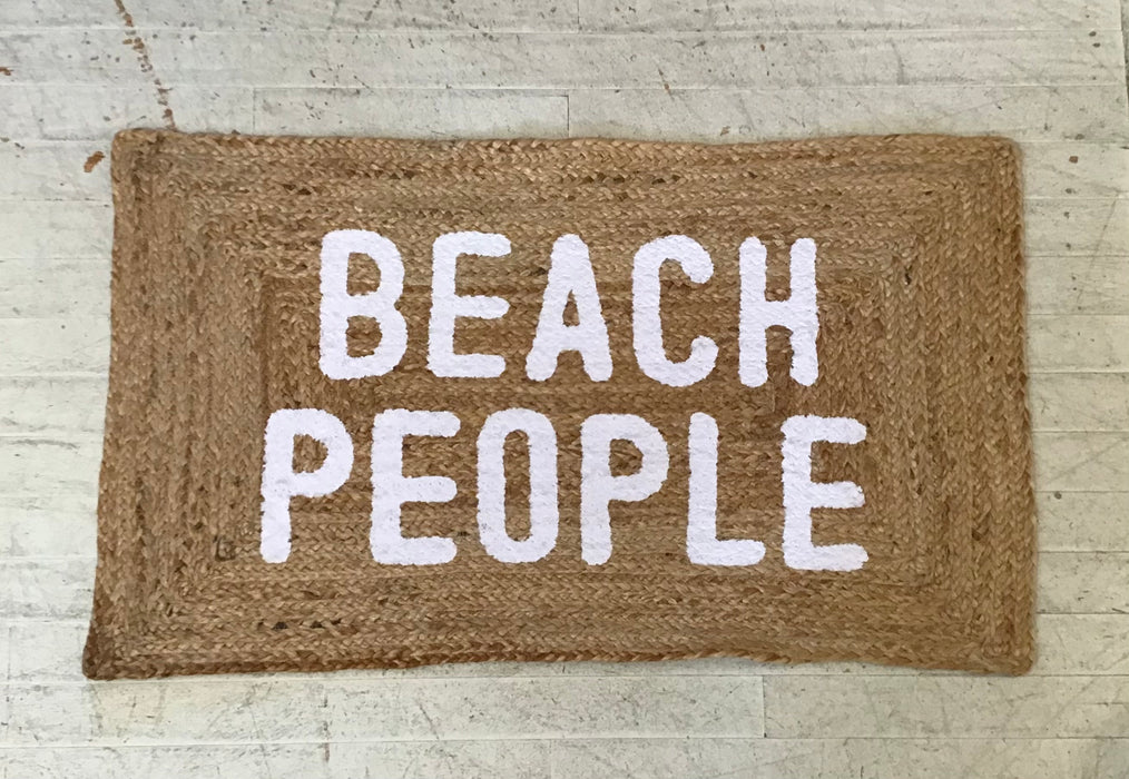 Jute Doormat “Beach People”