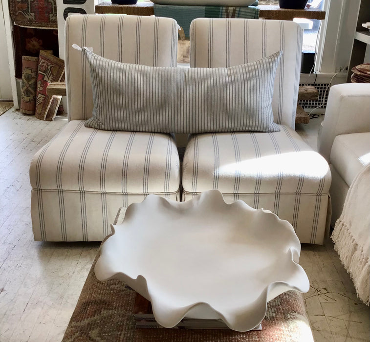 Extra Long Blue Toned Striped Lumbar