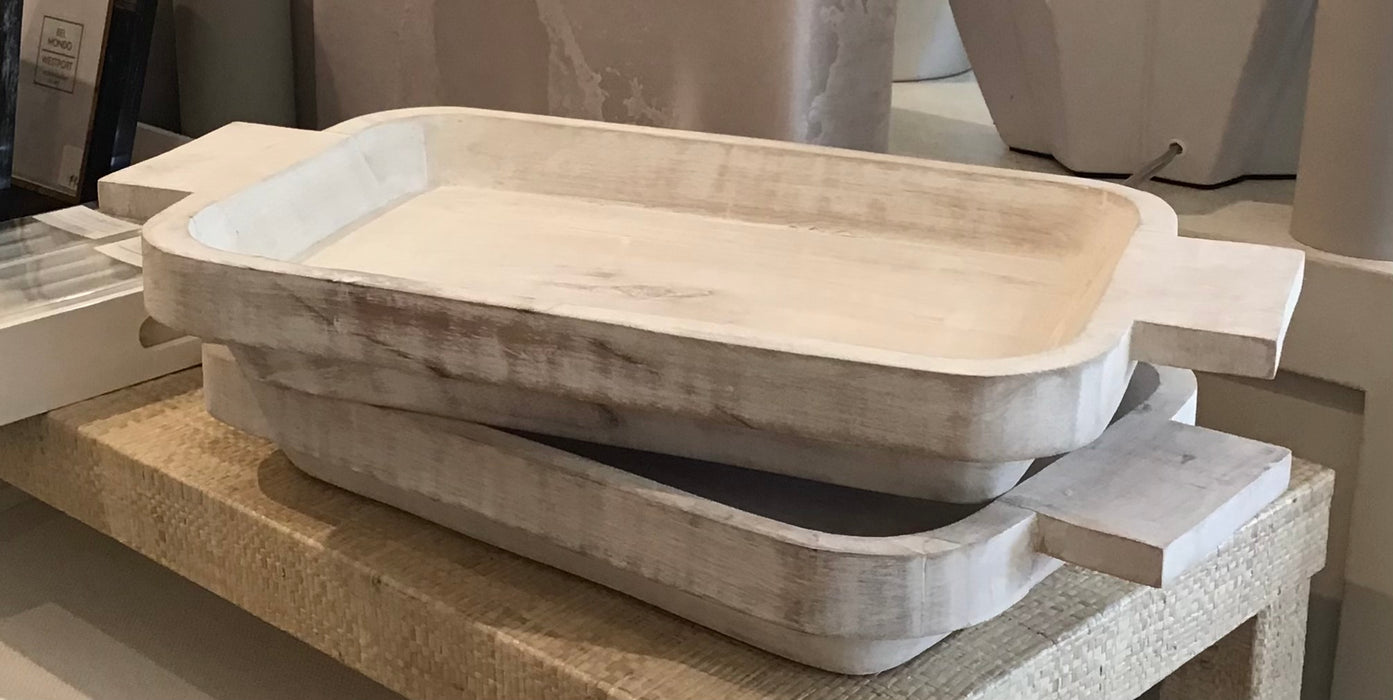 Large Wooden Dough Bowl