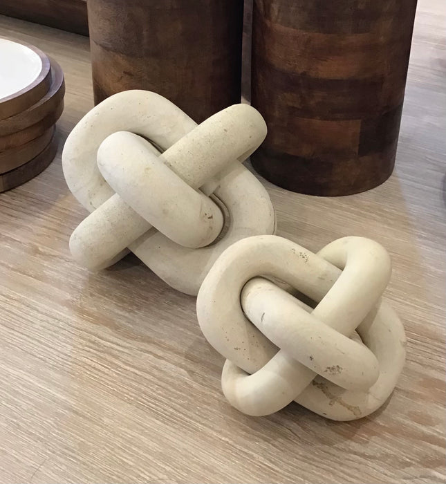 Outdoor Limestone Knot Sculpture