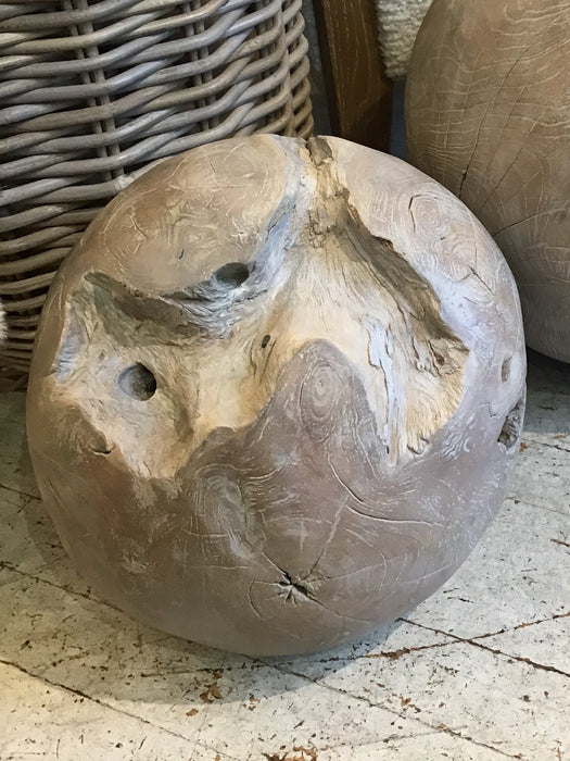Small Teak Orb: Indoor/Outdoor