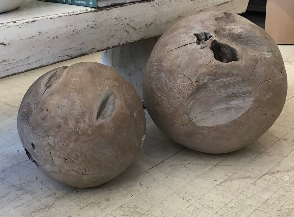 Small Teak Orb: Indoor/Outdoor