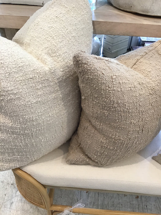 Cream Boucle Pillow 26”