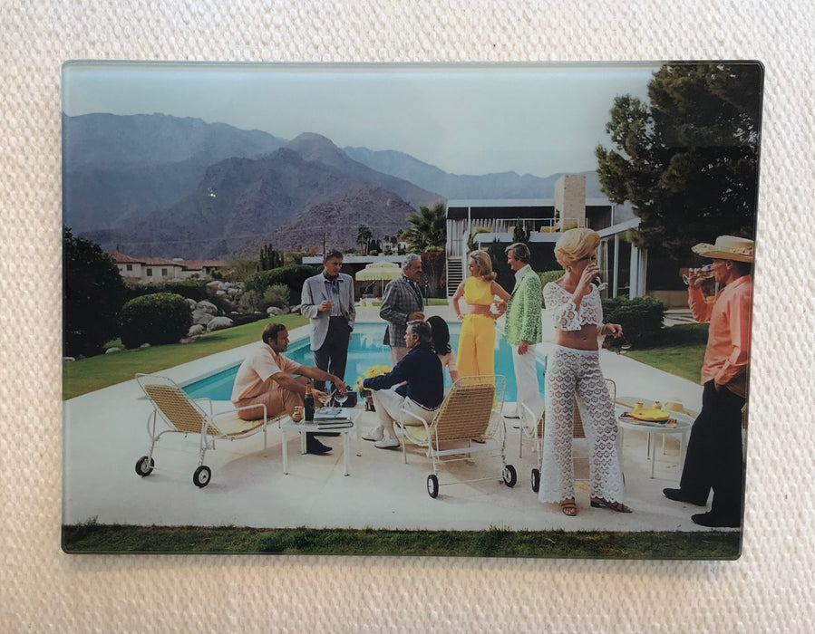 Glass Cutting Board - Poolside